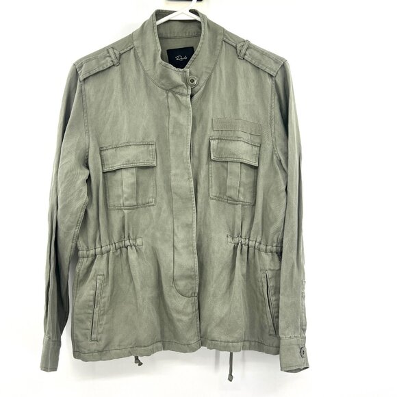 Rails Sahara Sage Green Utility Jacket Women's Size Medium Linen Lyocell - Picture 1 of 4
